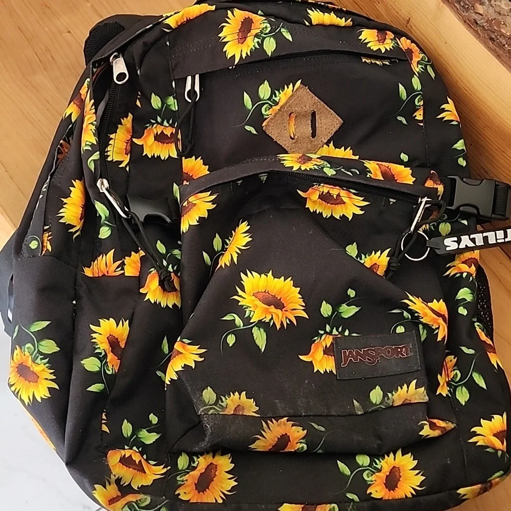black sunflower jansport backpack Big Student making this pack as functional as it is far out Jansport right pack cool -